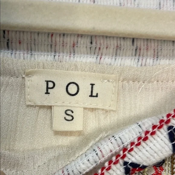 POL Cream Off-Shoulder Flutter Sleeve Dress Size Small PTP 18” Length 31” NWOT - Picture 4 of 5